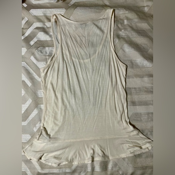 GUC BUFFALO DAVID BITTON Beige Gold Beaded Owl Tank Top, SZ XS - Picture 3 of 5